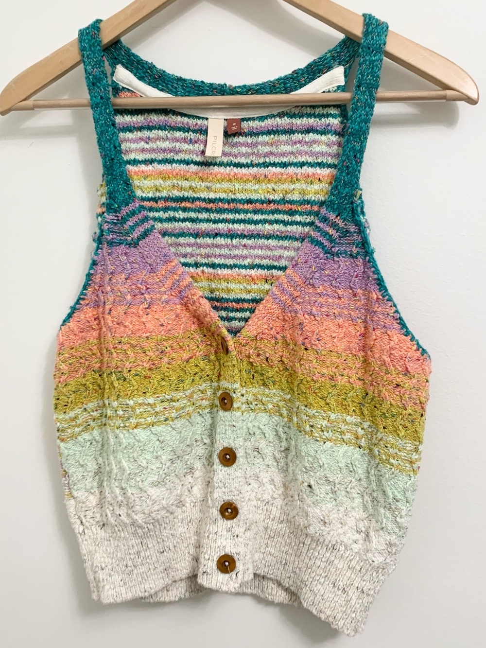 Pilcro Anthropologie Sweater Vest Tank Cardigan M